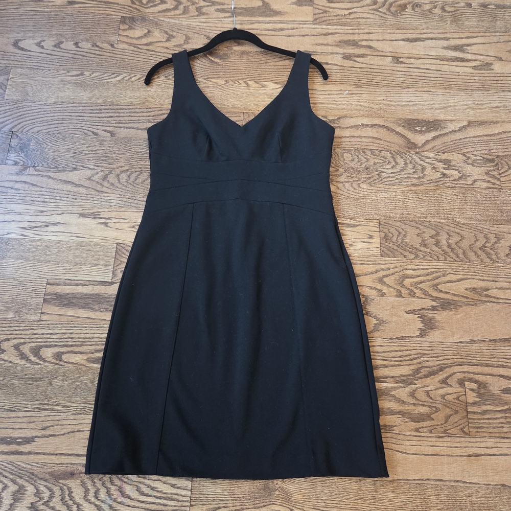 New York & Company - Black V-Neck Midi Dress - Size 6